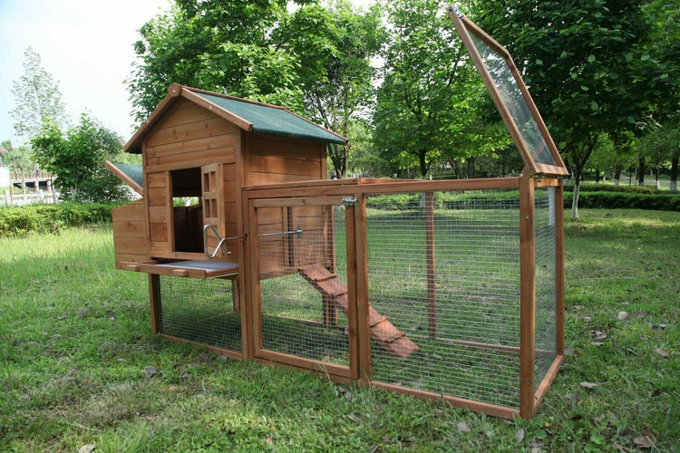 Chicken Coop w/  Run and w/Nesting Box 80''