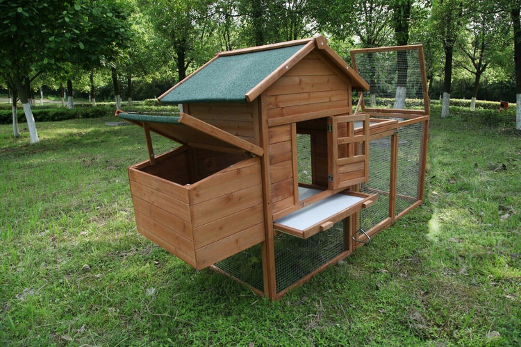 Chicken Coop w/  Run and w/Nesting Box 80''