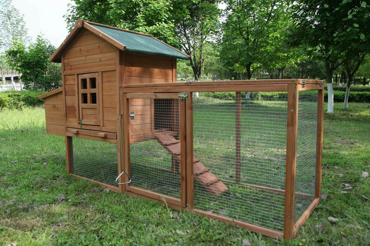 Chicken Coop w/  Run and w/Nesting Box 80''