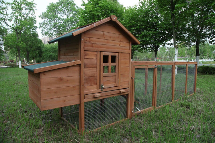 Chicken Coop w/  Run and w/Nesting Box 120''